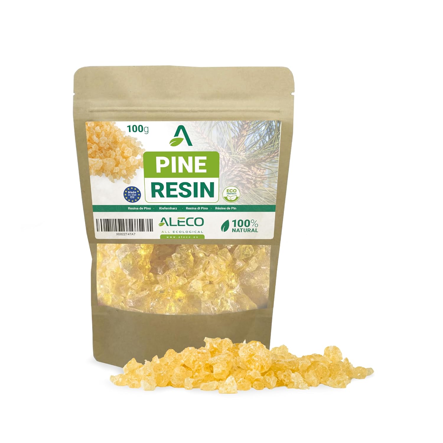 Resina Pura De PINO Colofonia Orix Epoxi Natural Granulada. Latex. Manualidades, tratamiento madera (500 GR)