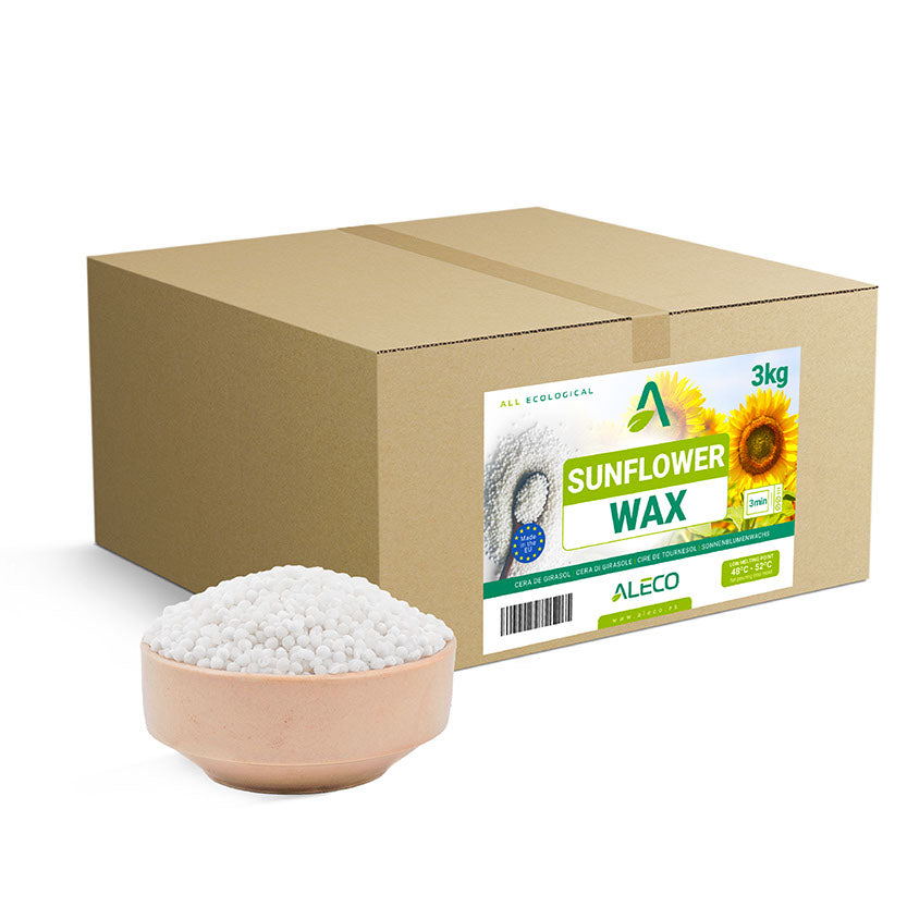 Cera de Girasol para Velas en Tarros o Vasos, Bajo Punto de Fusión 48–52 °C, Admite Aromas y Colorantes