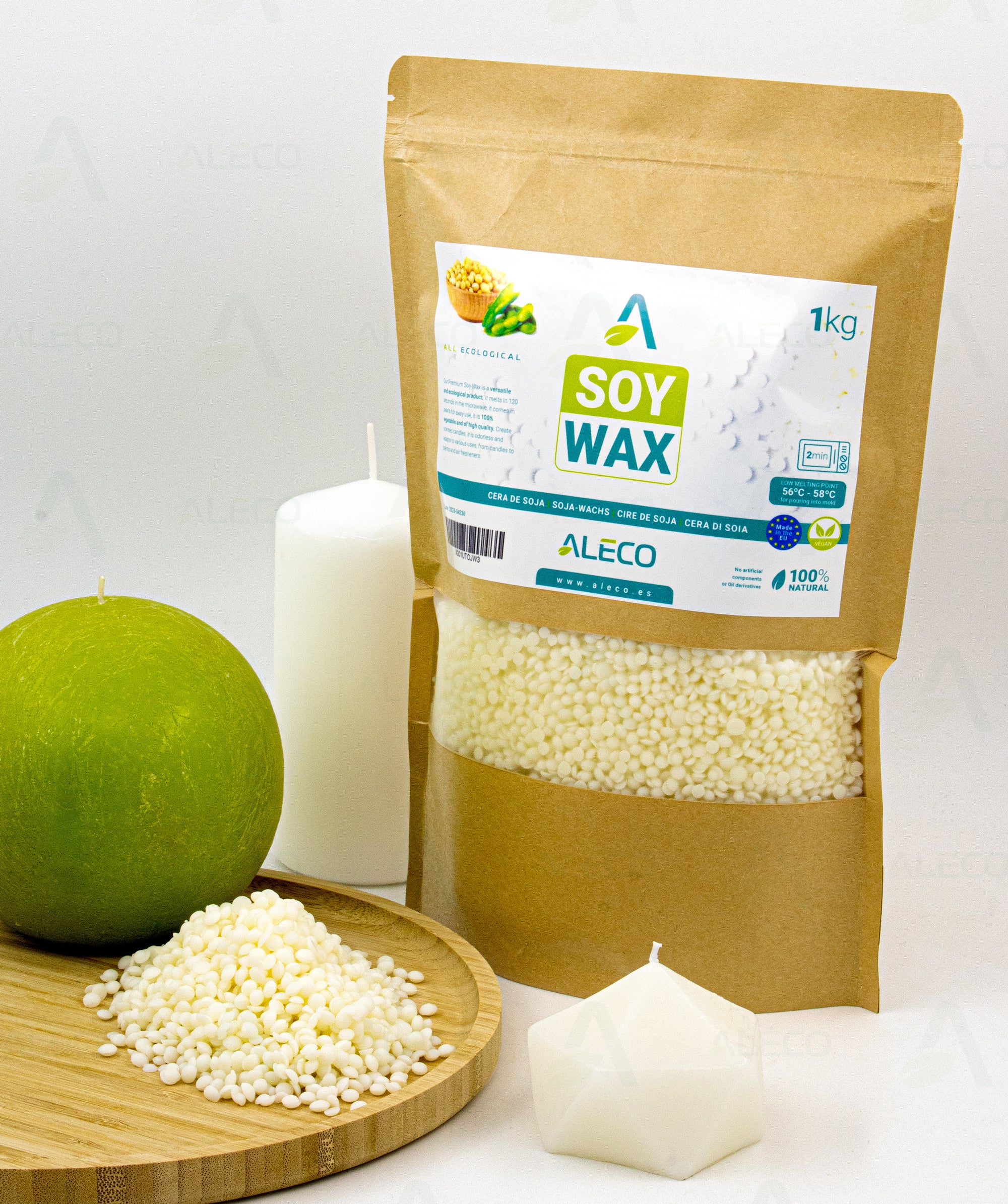 cera de soja para velas Alto Punto de fusión